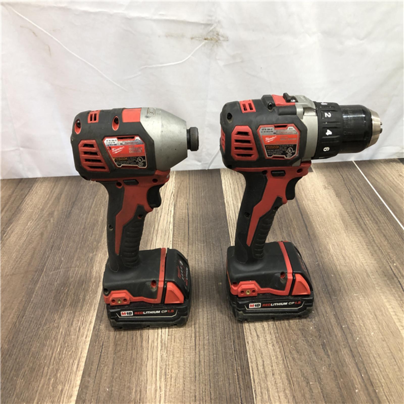 AS-IS Milwaukee 18V Lithium-Ion Cordless Drill Driver/Impact Driver Combo Kit