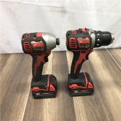 AS-IS Milwaukee 18V Lithium-Ion Cordless Drill Driver/Impact Driver Combo Kit