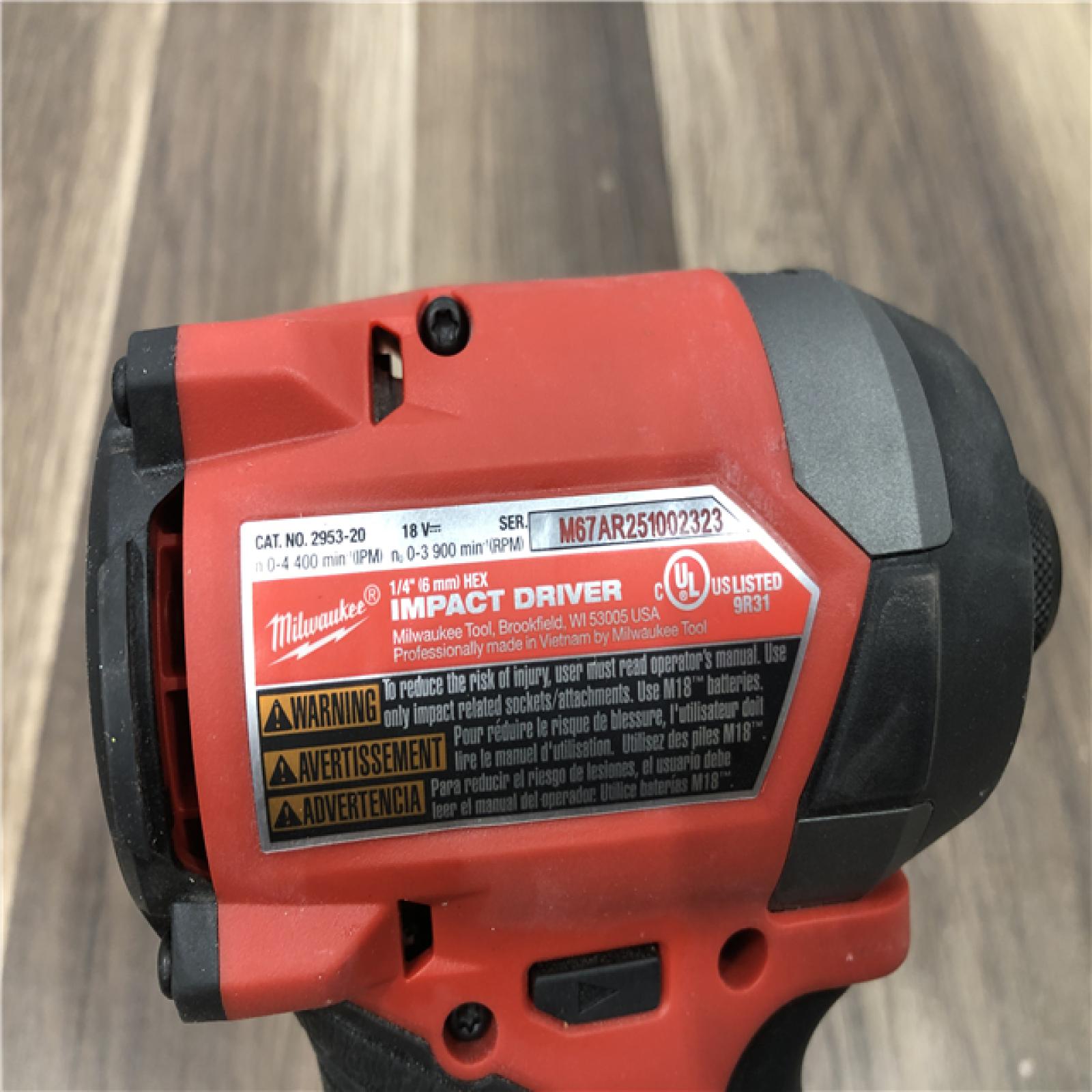 AS-IS Milwaukee FUEL 18V Lithium-Ion Brushless Cordless 1/4 in. Hex Impact Driver (Tool-Only)