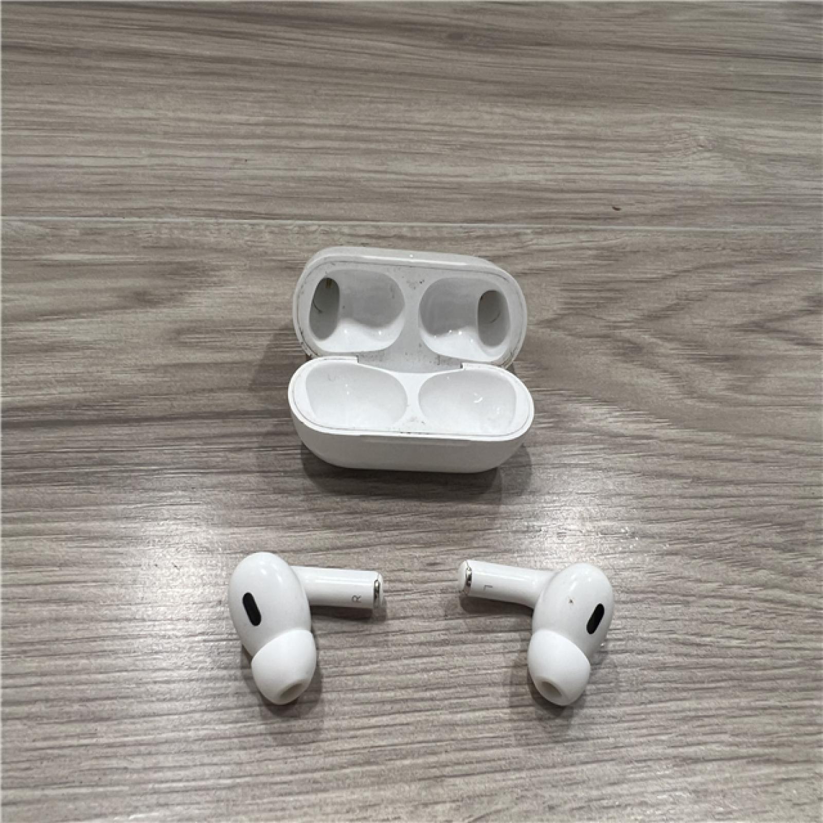 AS-IS Apple AirPods Pro (2nd Generation) with the USB-C MagSafe Charging Case