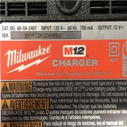 AS-IS Milwaukee 12V Lithium-Ion XC High Output 5.0 Ah Battery Pack (2-Pack) Starter Kit with Charger