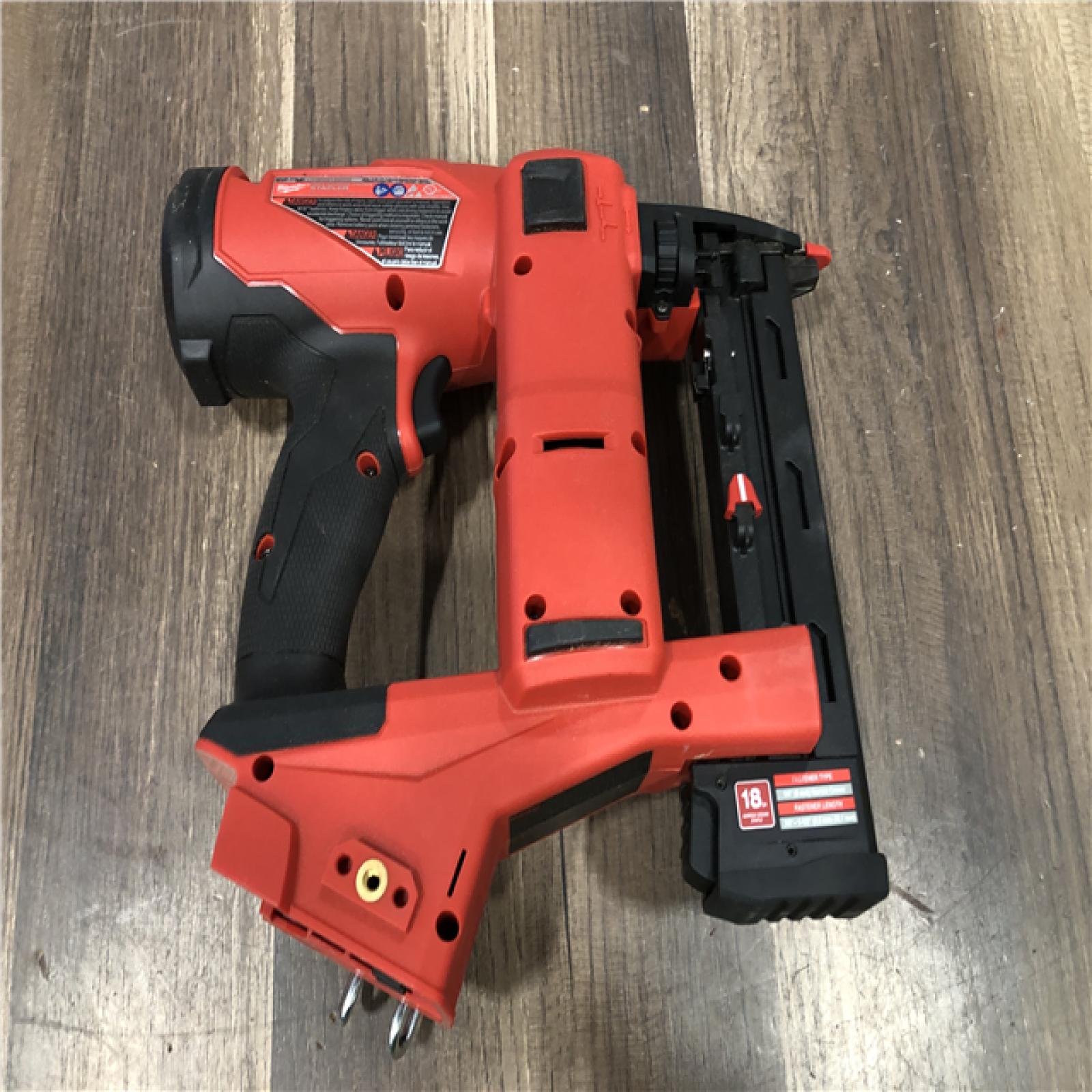 AS-IS Milwaukee FUEL 18-Volt Lithium-Ion Brushless Cordless 18-Gauge 1/4 in. Narrow Crown Stapler (Tool-Only)