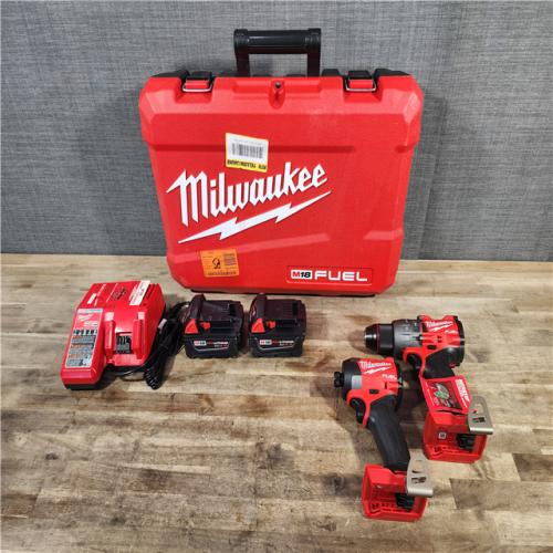 HOUSTON LOCATION - AS-IS MILWAUKEE FUEL 18V Lithium-Ion Brushless Cordless Hammer Drill and Impact Driver Combo Kit (2-Tool) with 2 Batteries