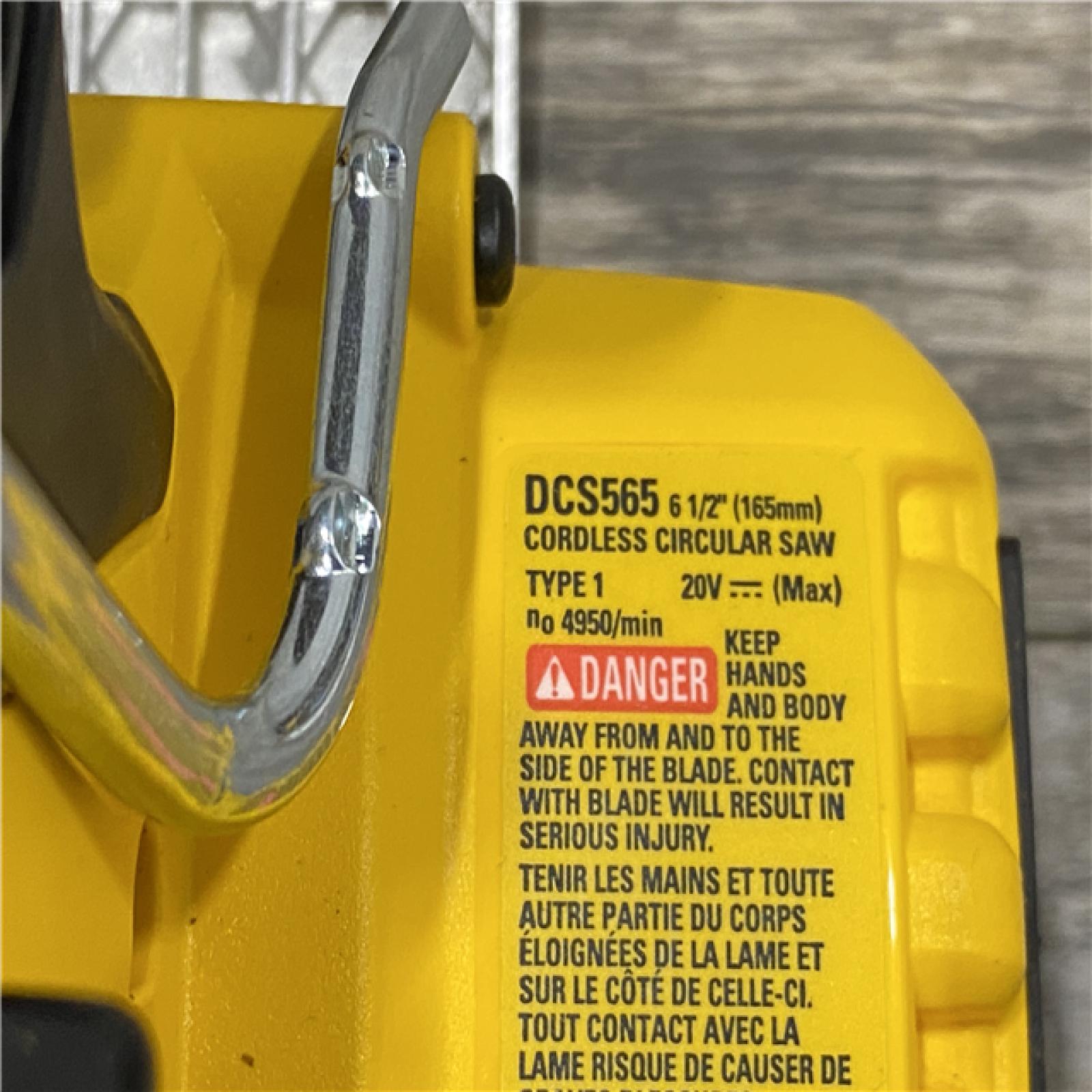 AS-IS DEWALT 20V MAX Cordless Brushless 6-1/2 in. Sidewinder Style Circular Saw (Tool Only)