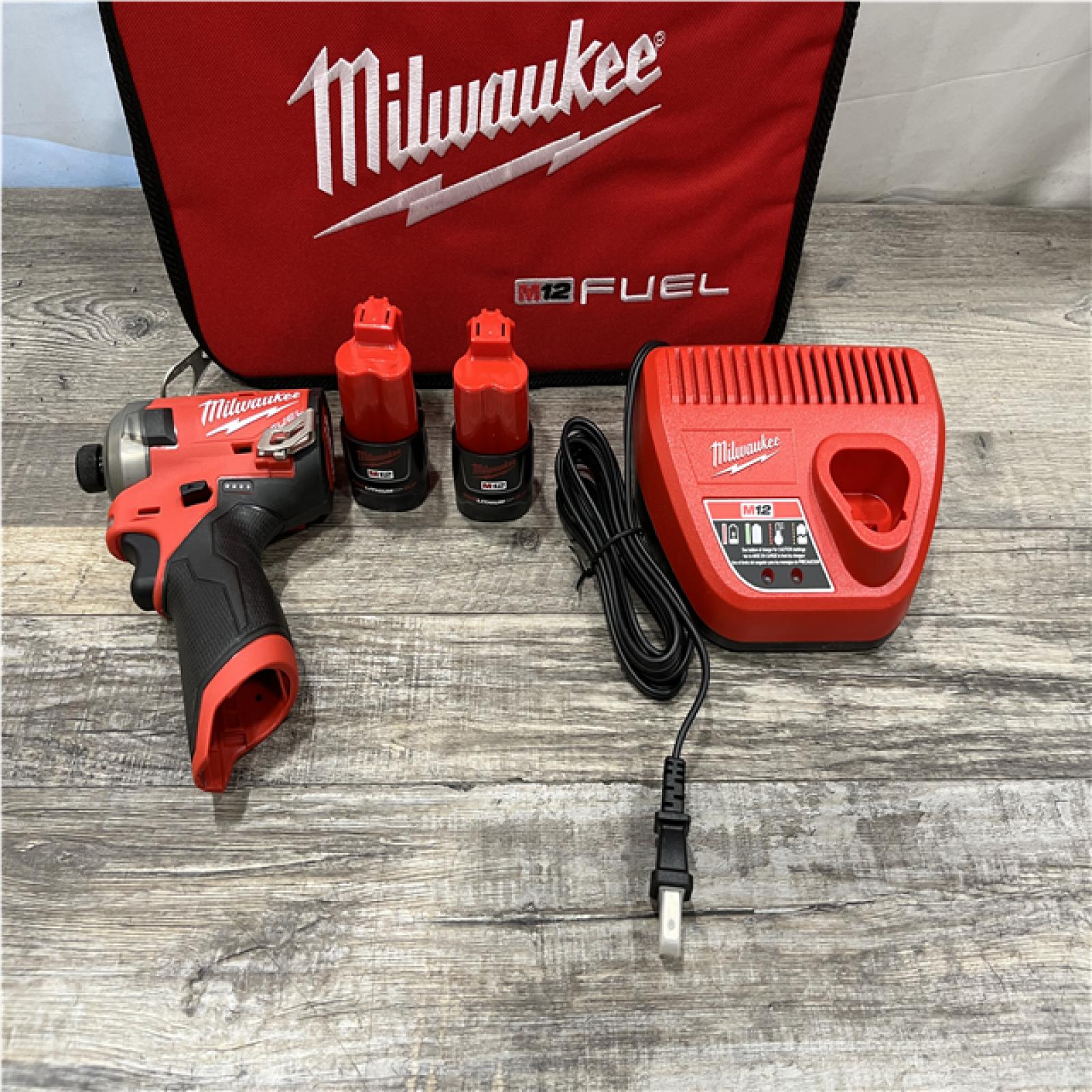 AS-IS Milwaukee FUEL SURGE 12V Lithium-Ion Brushless Cordless 1/4 in. Hex Impact Driver Compact Kit