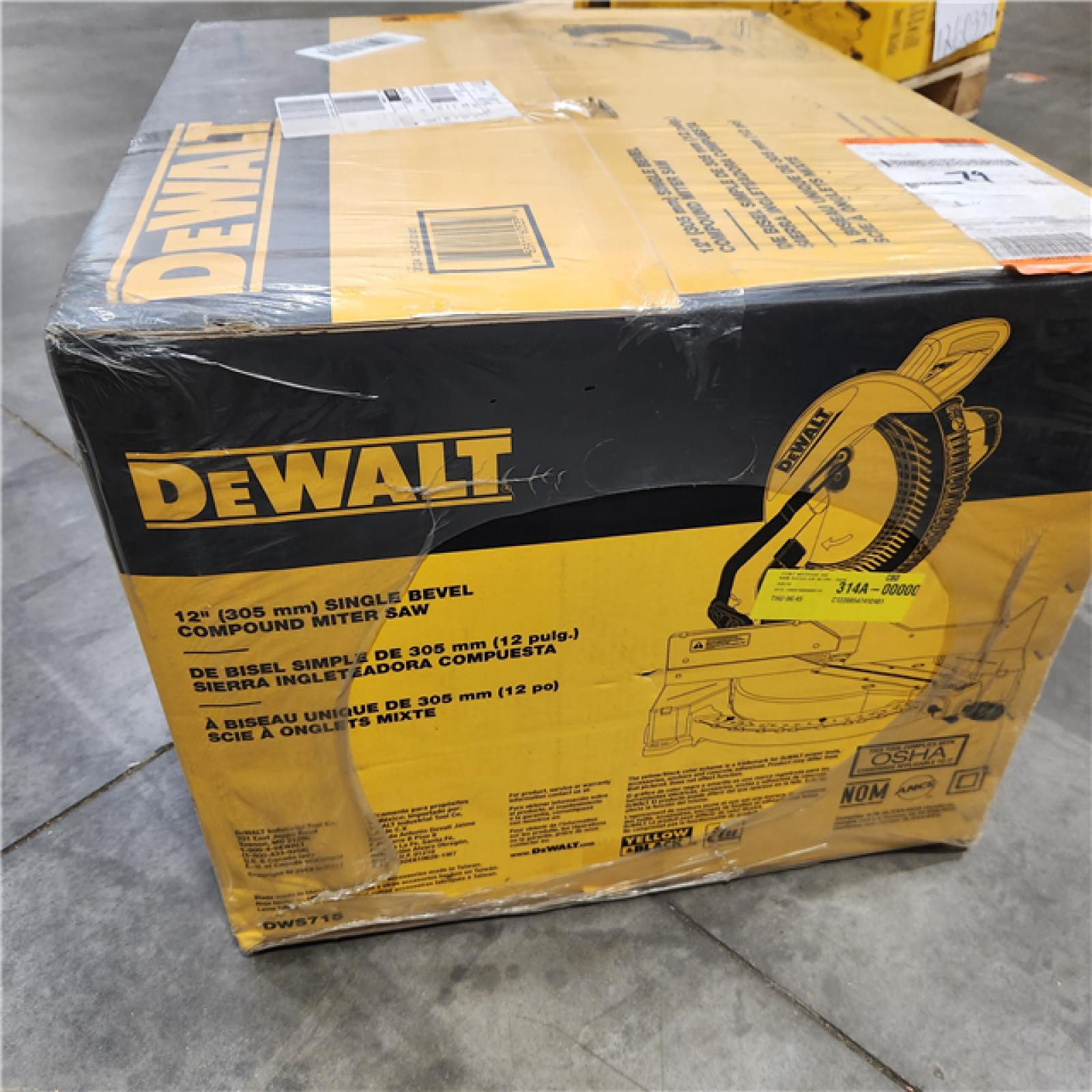 NEW- DEWALT 15 Amp Corded 12 in. Single Bevel Compound Miter Saw