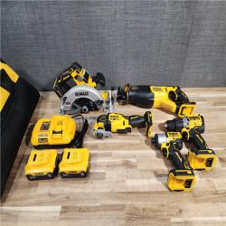 HOUSTON LOCATION - AS-IS (APPEARS LIKE NEW) DEWALT 5 TOOL COMBO KIT W/ (2) BATTERY & CHARGER