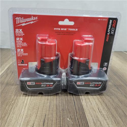 NEW! Milwaukee M12 12-Volt Lithium-Ion XC Extended Capacity 3.0Ah Battery Pack 3.0Ah (2-Pack)