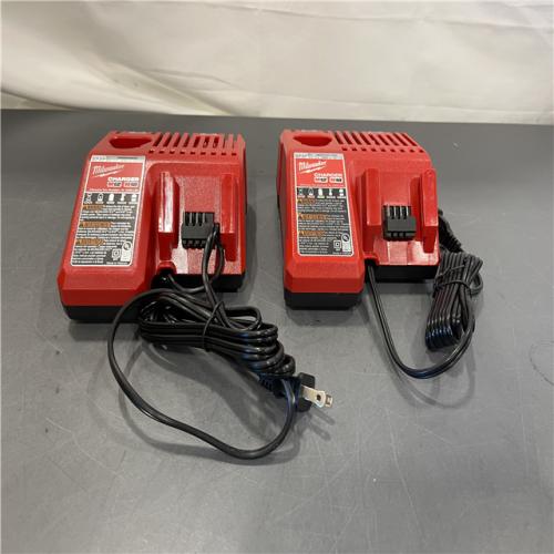 AS-IS - Milwaukee M12 and M18 12-Volt/18-Volt Lithium-Ion Multi-Voltage Battery Charger (Set of 2)