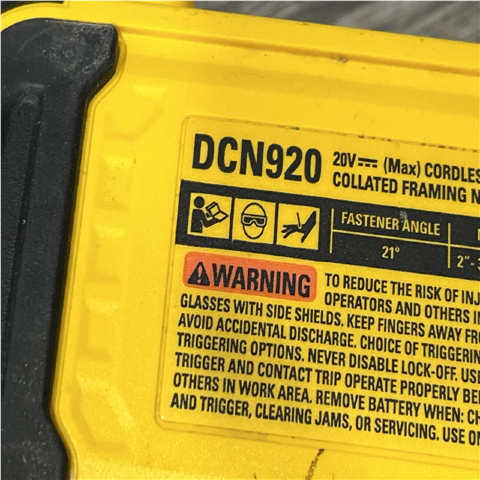 AS-IS DEWALT 20-Volt 21° Cordless Framing Nailer (Tool-Only)
