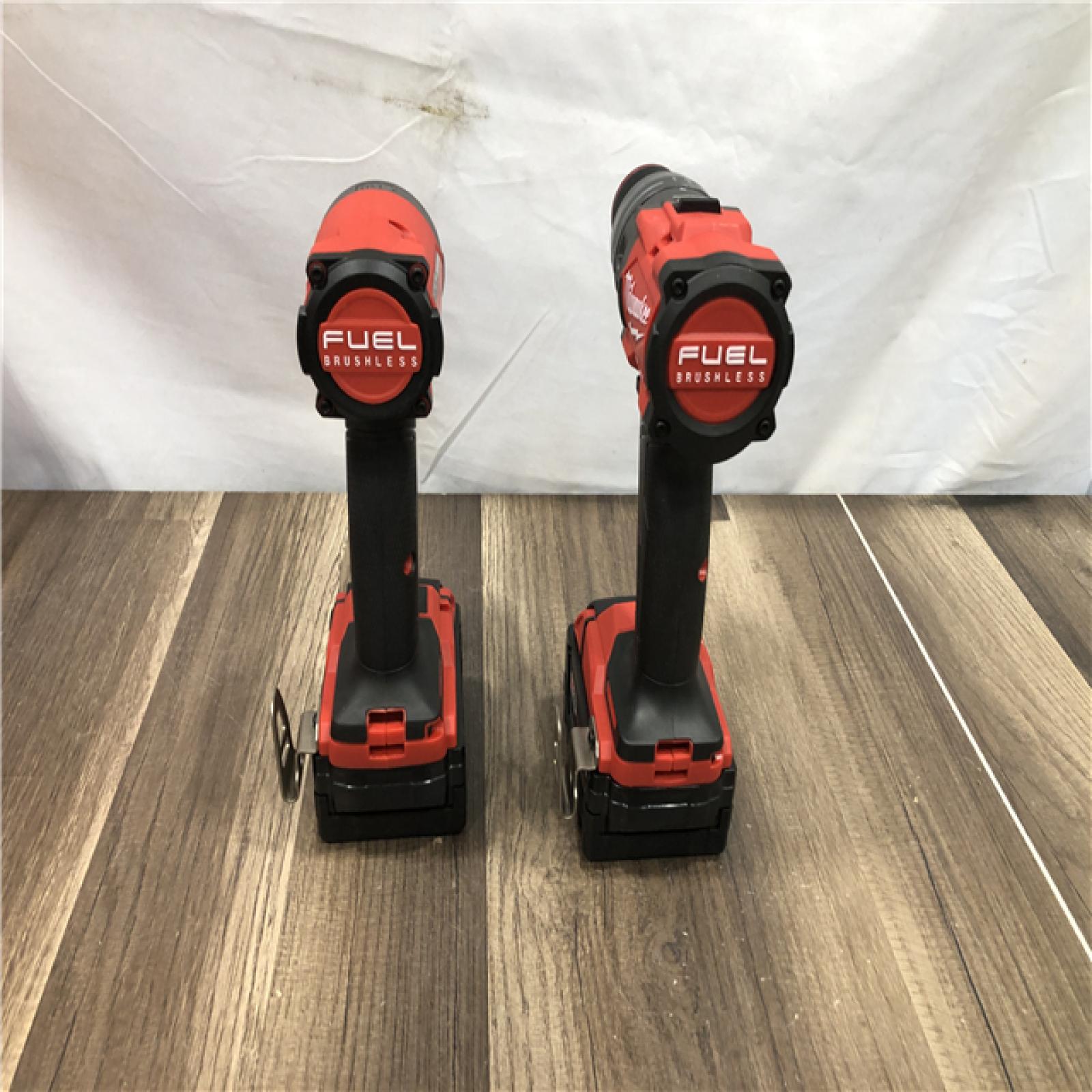 AS-IS Milwaukee FUEL 18V Lithium-Ion Brushless Cordless Hammer Drill and Impact Driver Combo Kit