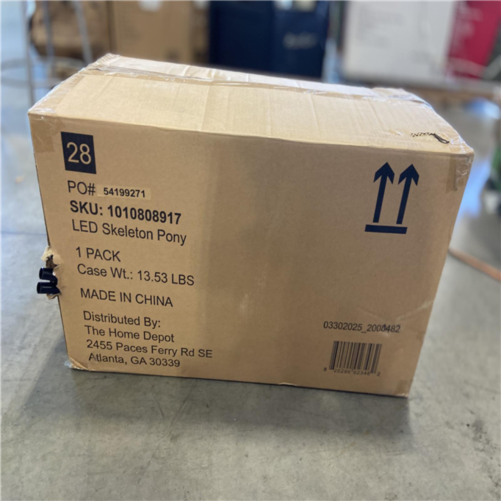 DALLAS LOCATION - Home Accents Holiday 5.5 ft Grave & Bones LED Skeleton Pony