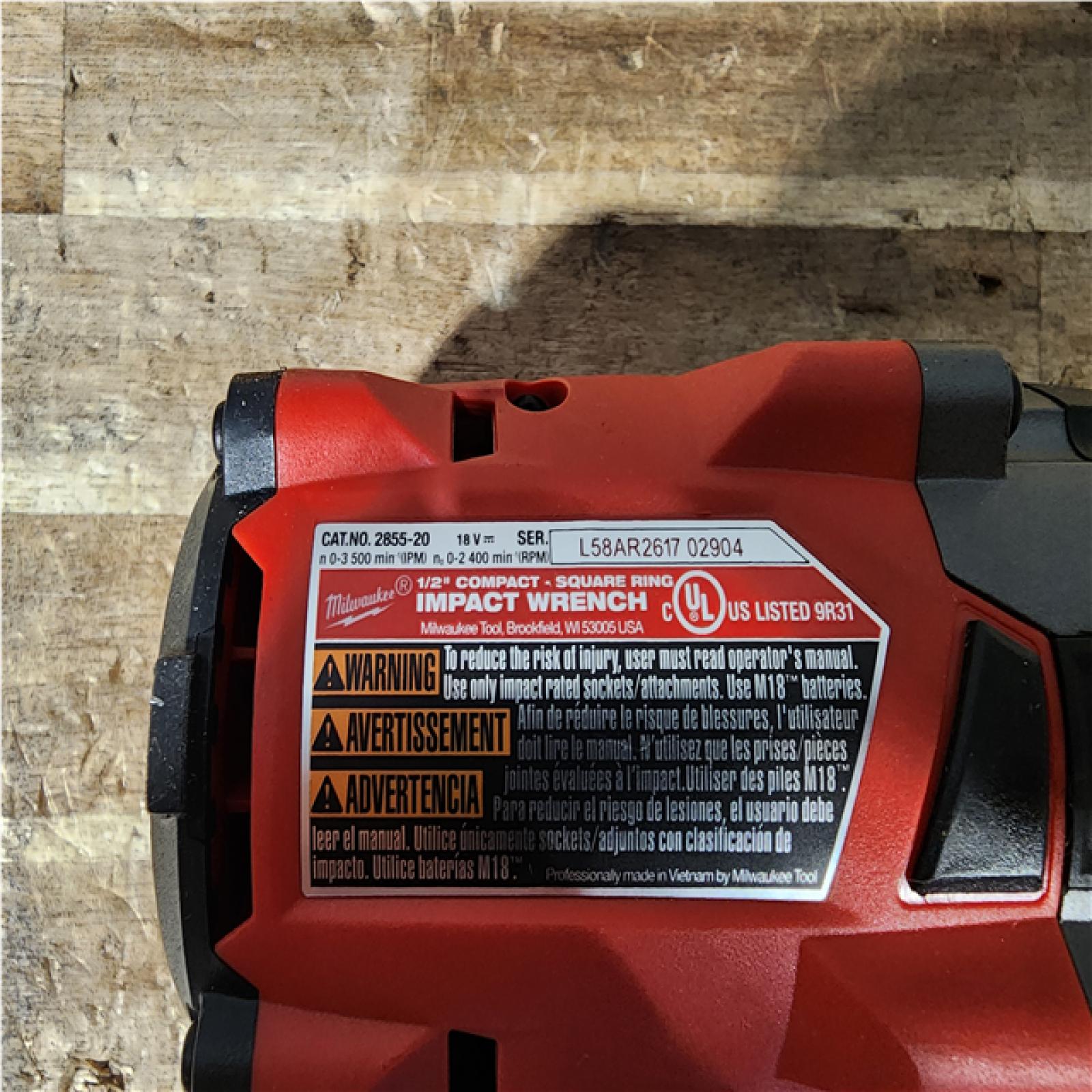 Houston Location AS-IS Milwaukee FUEL GEN-3 18V Lithium-Ion Brushless Cordless 1/2 in. Compact Impact Wrench with Friction Ring (Tool-Only)