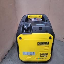 CALIFORNIA AS-IS CHAMPION 4500/3500-Watt Electric Start Gasoline/Propane Powered Dual Fuel Inverter Generator with Quiet Technology and CO Shield