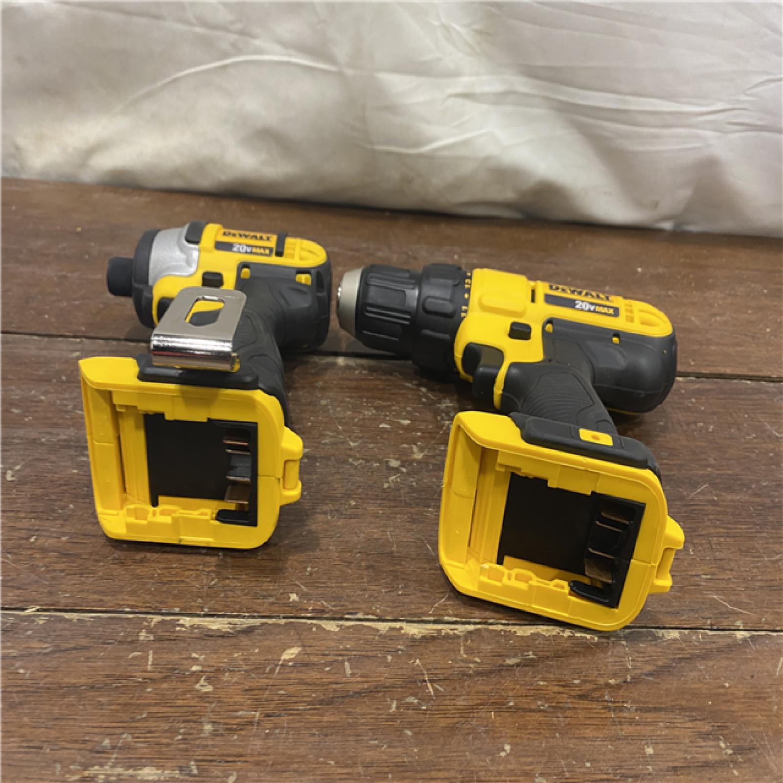AS-IS DeWALTA® 20V MAX Cordless Drill Driver/Impact Driver Combo Kit 1.3 Ah Lithium Ion