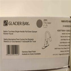 Phoenix Location Lot of (3)NEW Glacier Bay Sadira Touchless Single Handle Pull-Down Sprayer Kitchen Faucet with TurboSpray and FastMount in Stainless Steel