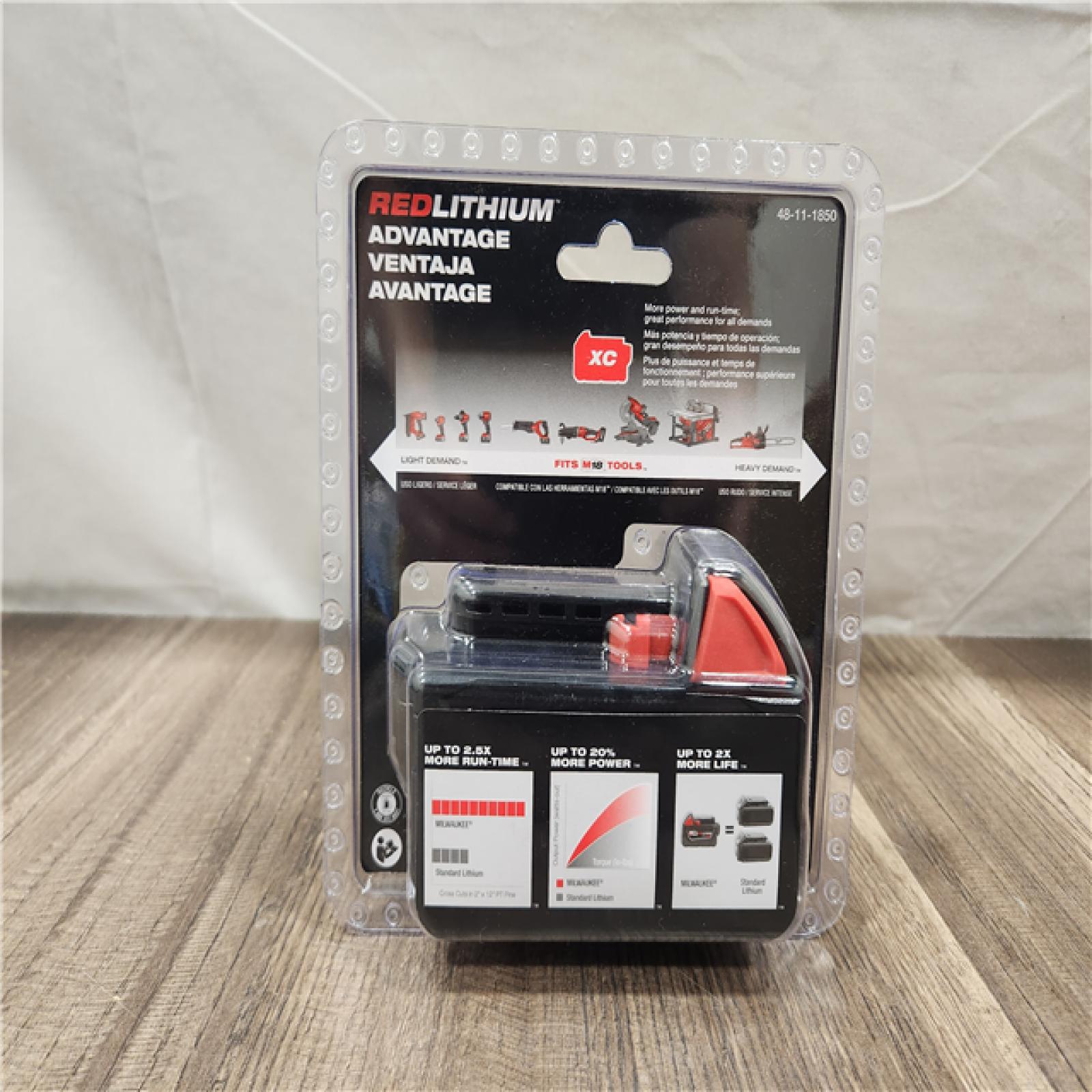 NEW-  Milwaukee M18 18-Volt Lithium-Ion XC Extended Capacity 5.0Ah Battery Pack