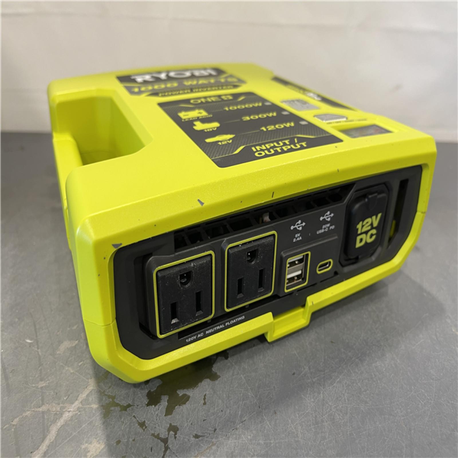 AS-IS - RYOBI ONE+ 18V 1000-Watt Max 12-Volt Automotive Power Inverter