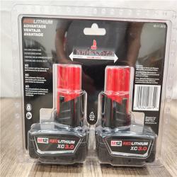 NEW- Milwaukee M12 12-Volt Lithium-Ion XC Extended Capacity 3.0Ah Battery Pack 3.0Ah (2-Pack)