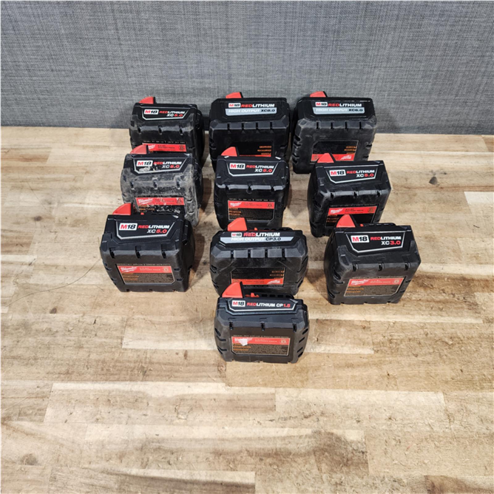HOUSTON LOCATION - AS - IS MILWAUKEE BATTERY PACK QTY - 10