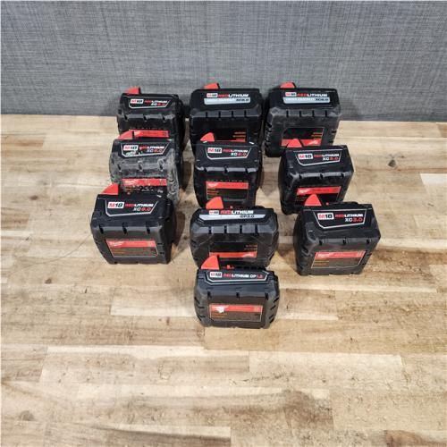 HOUSTON LOCATION - AS - IS MILWAUKEE BATTERY PACK QTY - 10