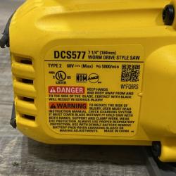 AS-IS DEWALT FLEXVOLT 60V MAX Cordless Brushless 7-1/4 in. Wormdrive Style Circular Saw (Tool Only)