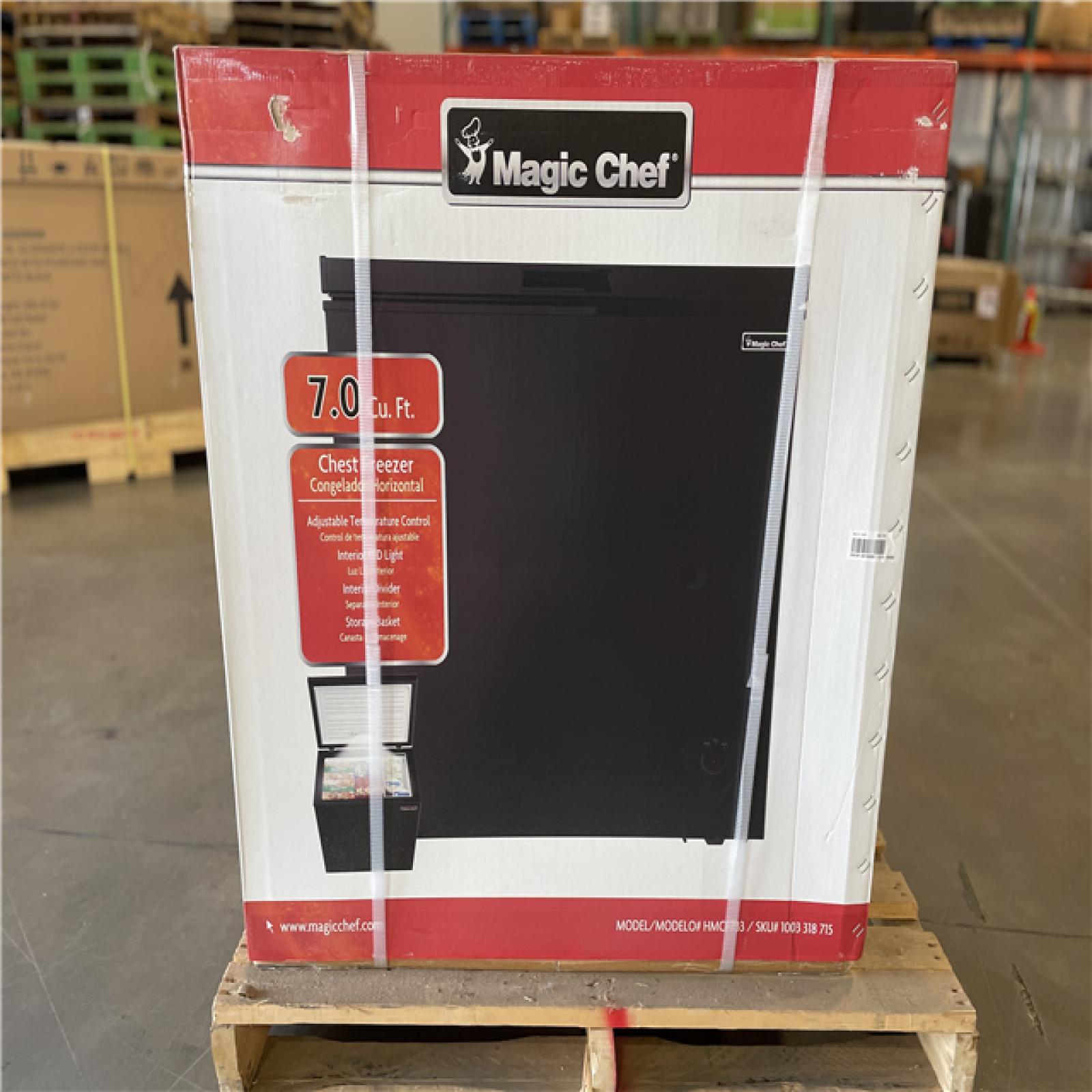 DALLAS LOCATION - MAGIC CHEF 7.0FT CHEST FREEZER PALLET-(2 UNITS)