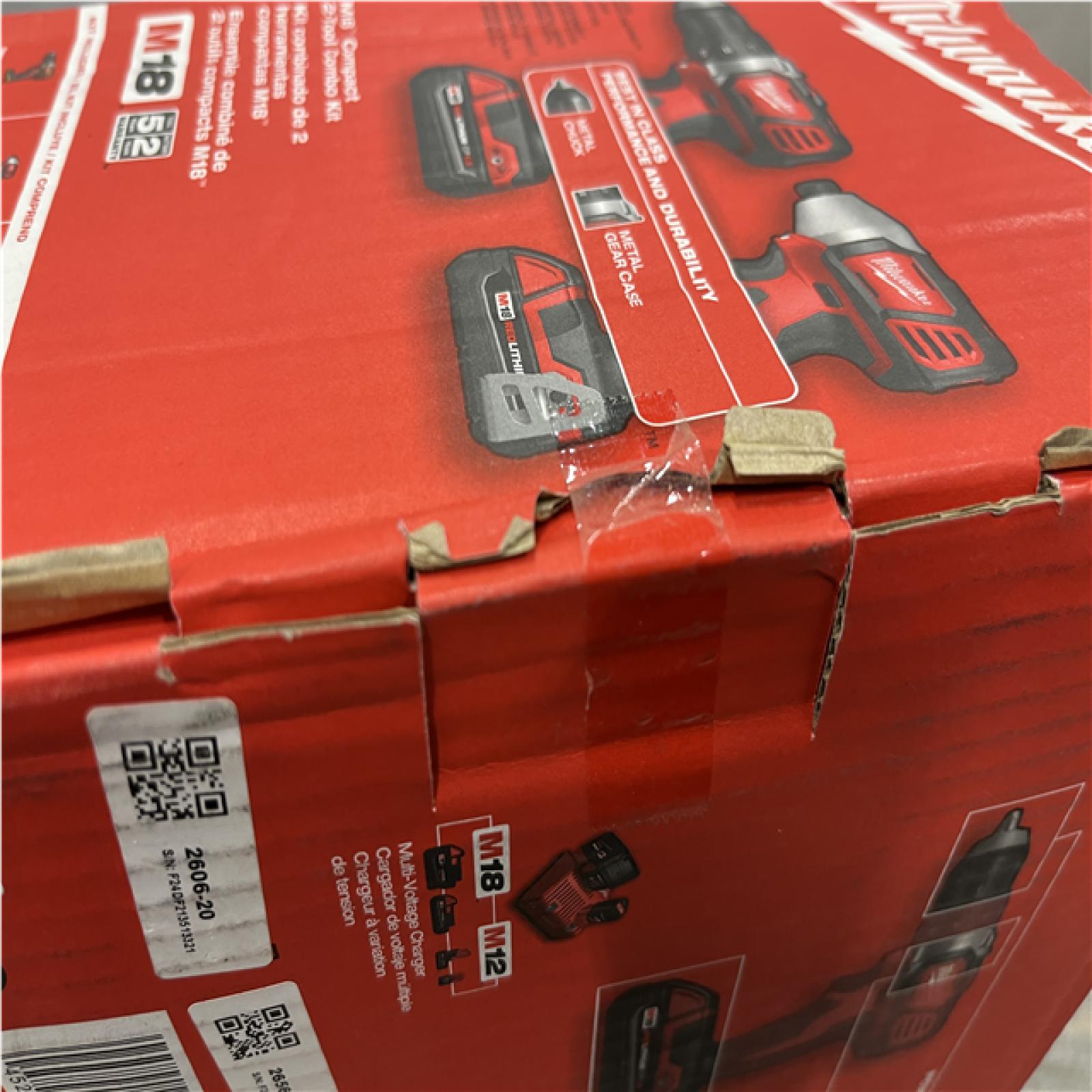 NEW - Milwaukee 18V Lithium-Ion Cordless Drill Driver/Impact Driver Combo Kit