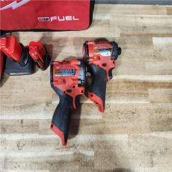HOUSTON LOCATION - AS - IS Milwaukee 2 Tool Combo Kit W/ (2) Battery & Charger