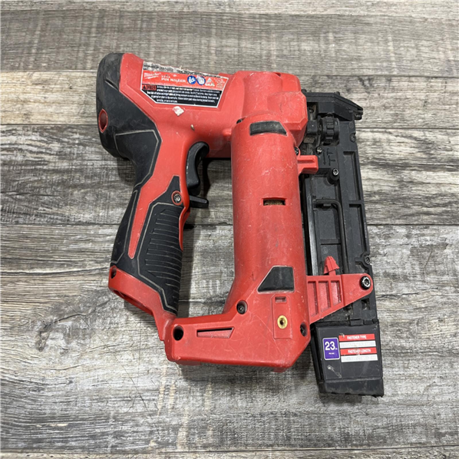 AS-IS Milwaukee 12-Volt 23-Gauge Lithium-Ion Cordless Pin Nailer (Tool-Only)