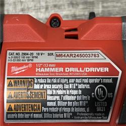AS-IS Milwaukee FUEL 18V Lithium-Ion Brushless Cordless 1/2 in. Hammer Drill/Driver (Tool-Only)