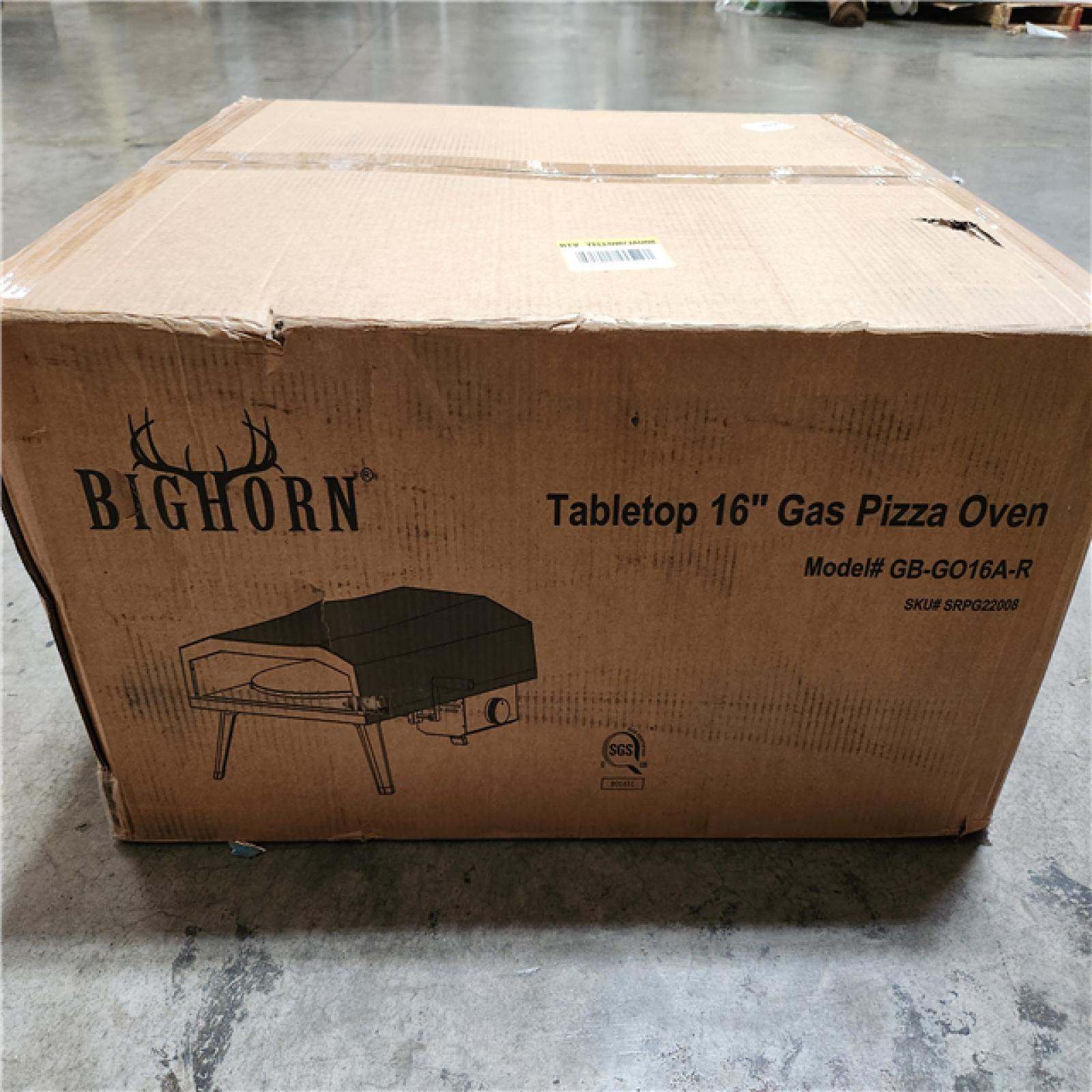 Phoenix Location NEW BIG HORN 16 in. Propane Pizza Oven, Outdoor Pizza Oven in Black, with Rotating Pizza Stone