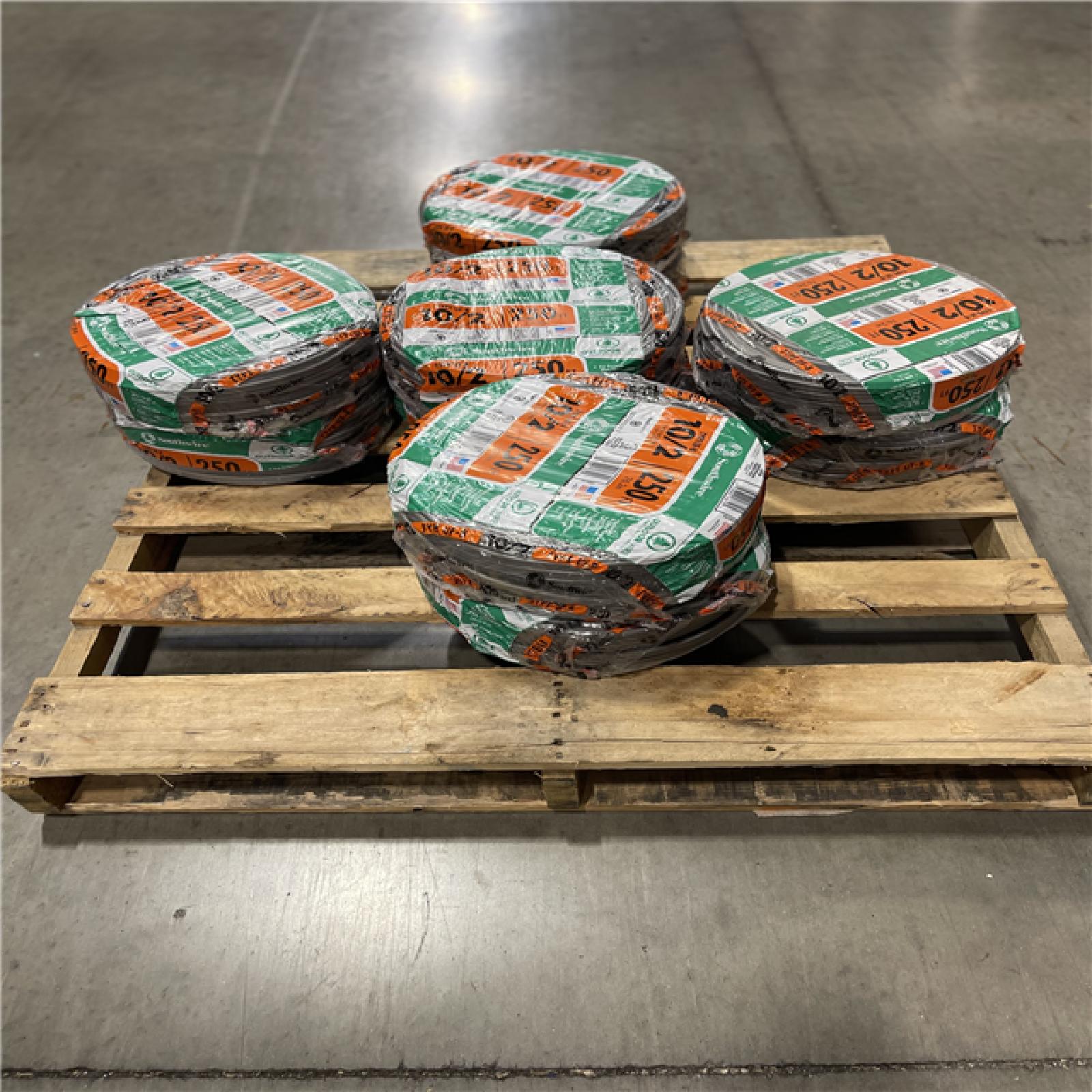 DALLAS LOCATION - Southwire 250 ft. 10/2 Gray Solid CU UF-B W/G Wire PALLET-(10 UNITS)