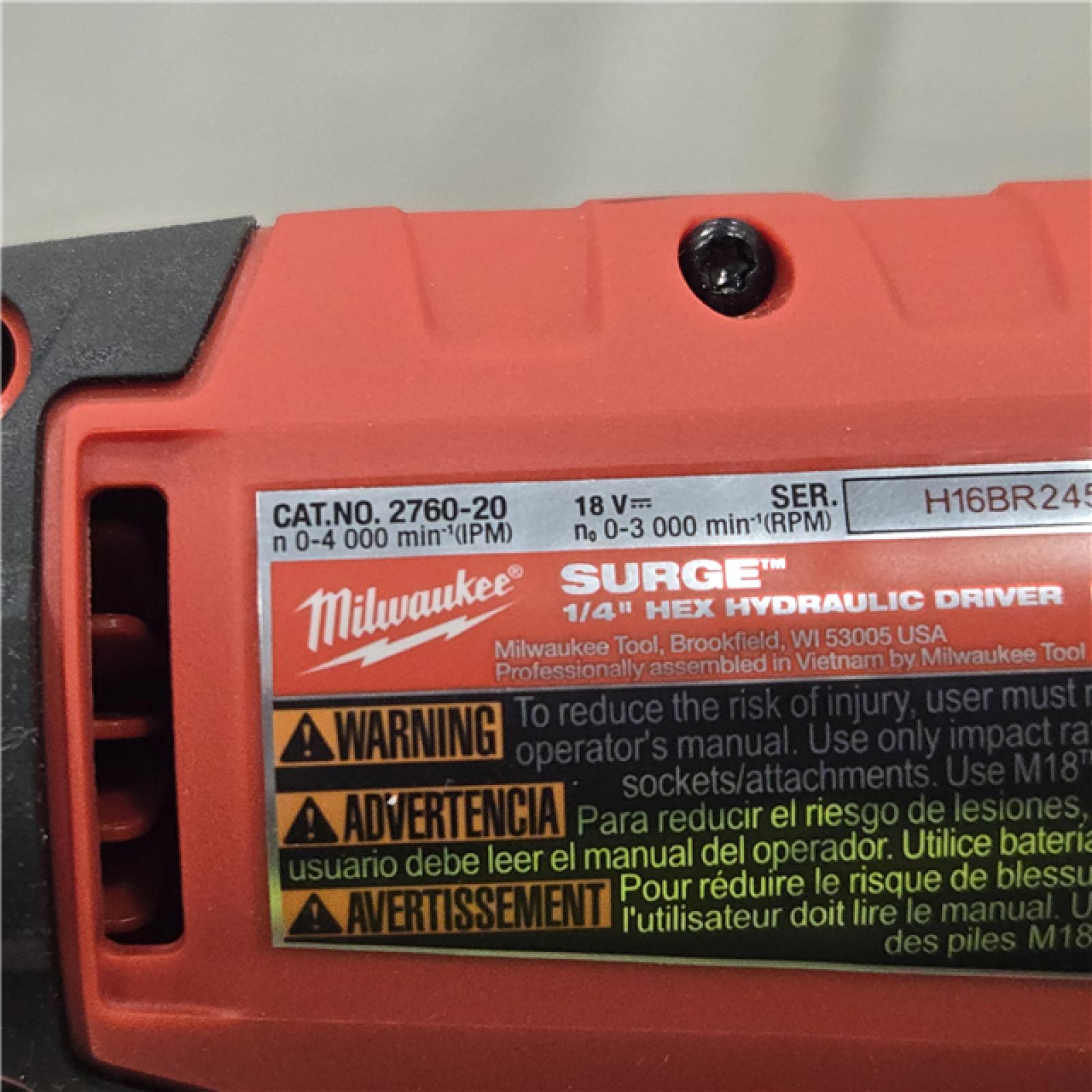AS-IS Milwaukee 2760-20 - M18 Fuel Surge 18V Cordless Drill/Driver (Tool-Only)