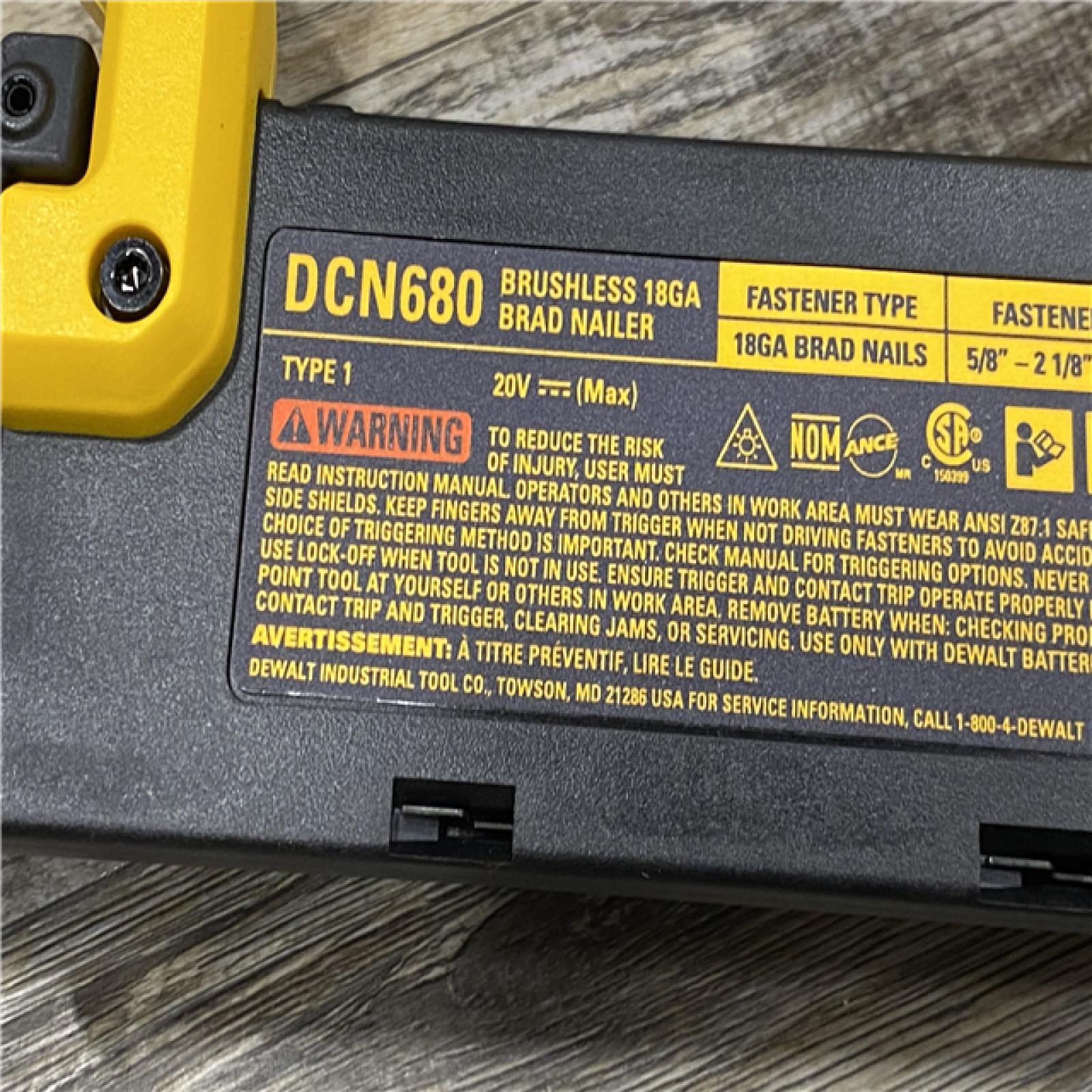 AS-IS DEWALT 20V MAX XR Lithium-Ion Electric Cordless 18-Gauge Brad Nailer (Tool Only)