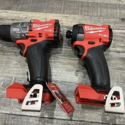 AS-IS Milwaukee FUEL 18V Lithium-Ion Brushless Cordless Hammer Drill and Impact Driver Combo Kit