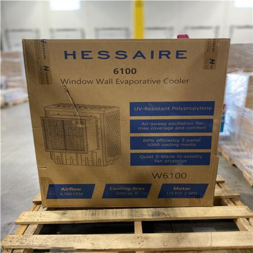 DALLAS LOCATION- HESSAIRE 6100 CFM 115-Volt 2-Speed Window Evaporative Cooler for 2000 sq. ft.