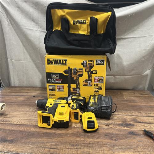 AS-IS DEWALT 20V MAX Cordless Brushless Hammer Drill/Driver 2 Tool Combo Kit with FLEXVOLT ADVANTAGE