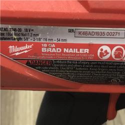 AS-IS  Milwaukee FUEL 18-Volt Lithium-Ion Brushless Cordless Gen II 18-Gauge Brad Nailer (Tool-Only)