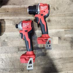 HOUSTON LOCATION - AS-IS Milwaukee M18 18V Lithium-Ion Brushless Cordless Compact Drill/Impact Combo Kit (2-Tool) W/(2) 2.0 Ah Batteries  Charger & Bag