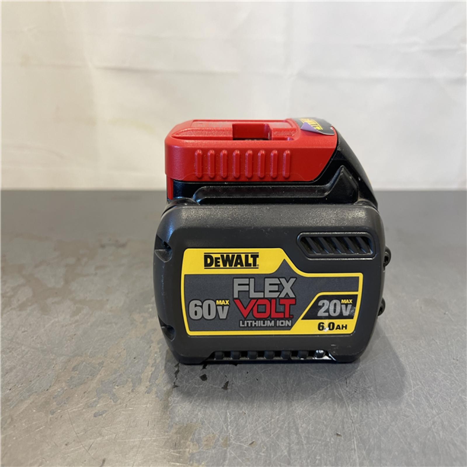 AS-IS - DEWALT FLEXVOLT 20V/60V MAX Lithium-Ion 6.0Ah Battery Pack with 6 Amp Output Charger