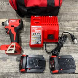 AS-IS Milwaukee 18V Lithium-Ion Brushless Cordless 1/4 in. Impact Driver Kit
