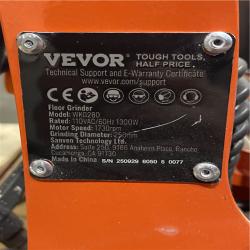 Dallas Location - As-Is  VEVOR  Electric Concrete Floor Grinder 10 in. Walk-Behind Grinder 1.7HP Concrete Floor Polisher  1300W Grinding Machine 1720RPM