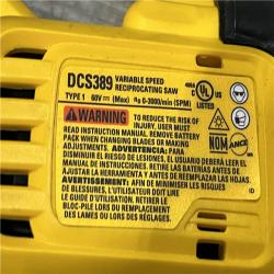 AS-IS DEWALT FLEXVOLT 60V MAX Cordless Brushless Reciprocating Saw (Tool Only)