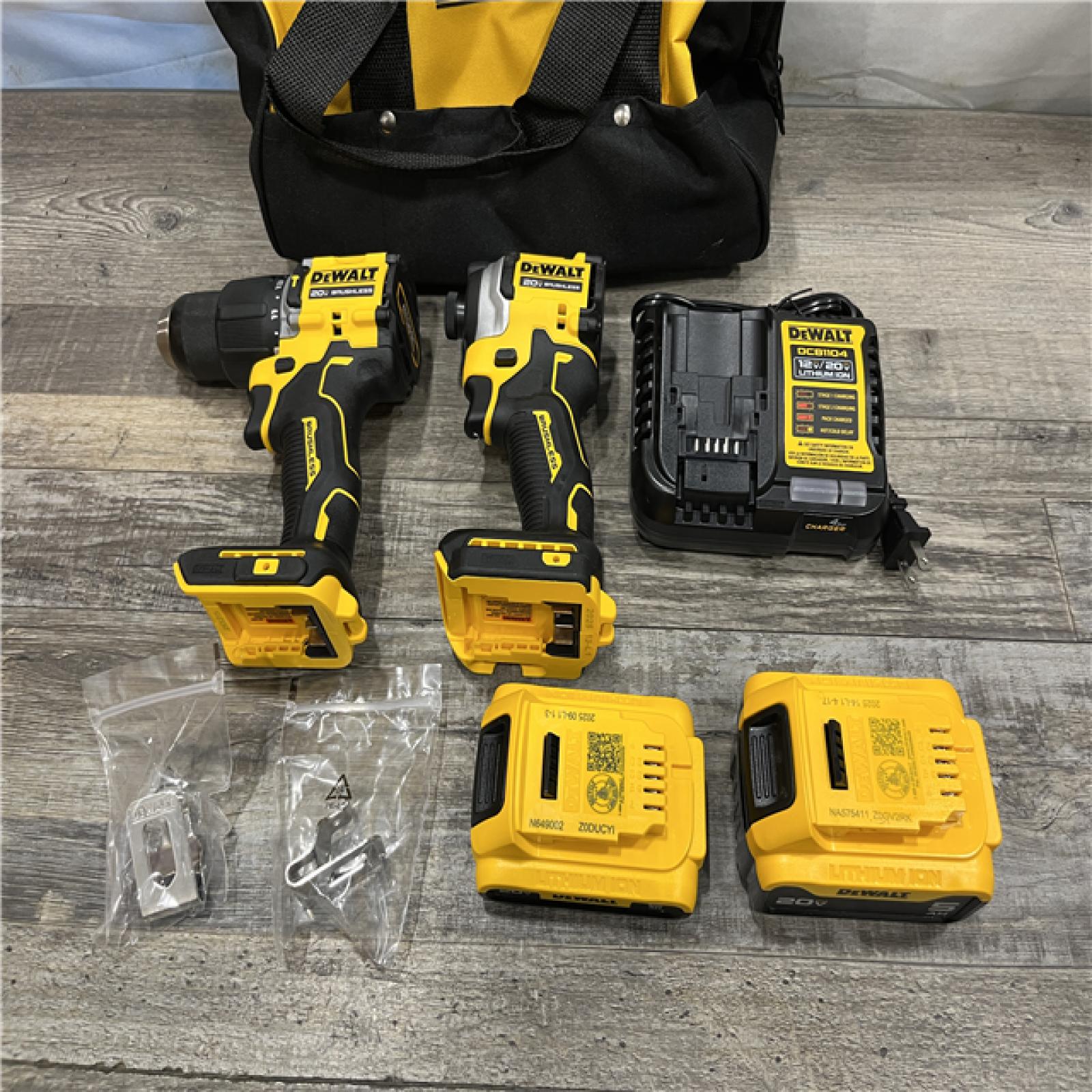 AS-IS DEWALT ATOMIC 20V MAX Lithium-Ion Cordless 2-Tool Combo Kit