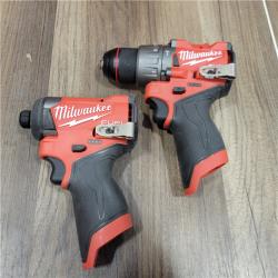AS-IS Milwaukee 3497-22 12V Brushless Hammer Drill and Impact Driver Combo Kit
