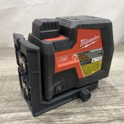 AS-IS Milwaukee Green 100 ft. Cross Line and Plumb Points Rechargeable Laser Level Kit