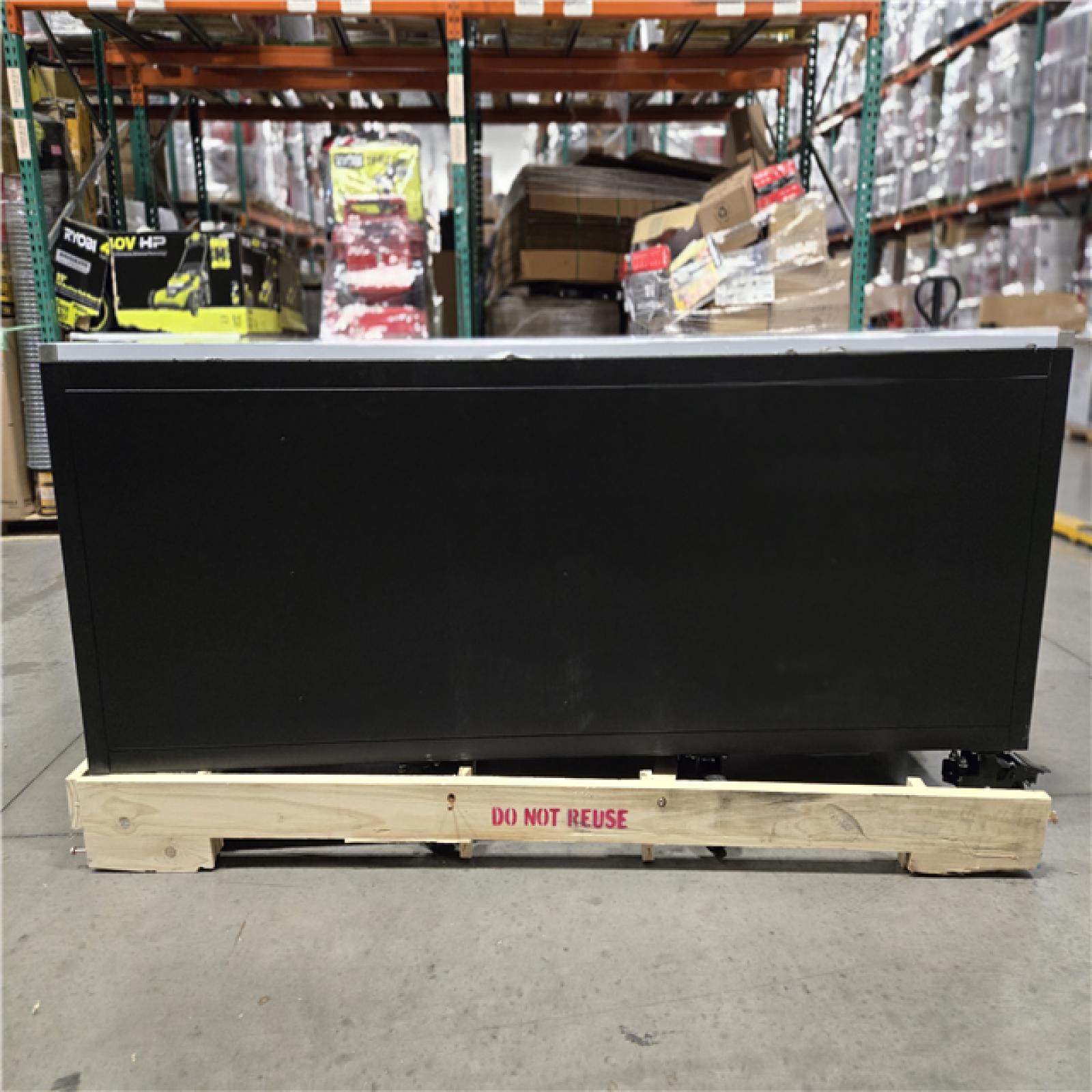 DALLAS LOCATION- Husky Tool Storage Heavy Duty 96 in. W x 24 in. D Matte Black Mobile Workbench Cabinet
