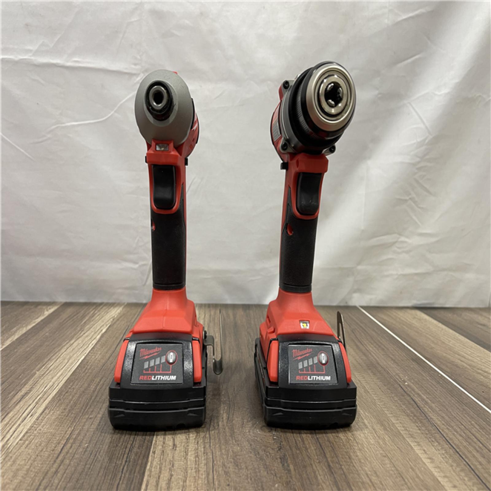 AS-IS Milwaukee M18 18V Lithium-Ion Brushless Cordless Compact Drill/Impact Combo Kit