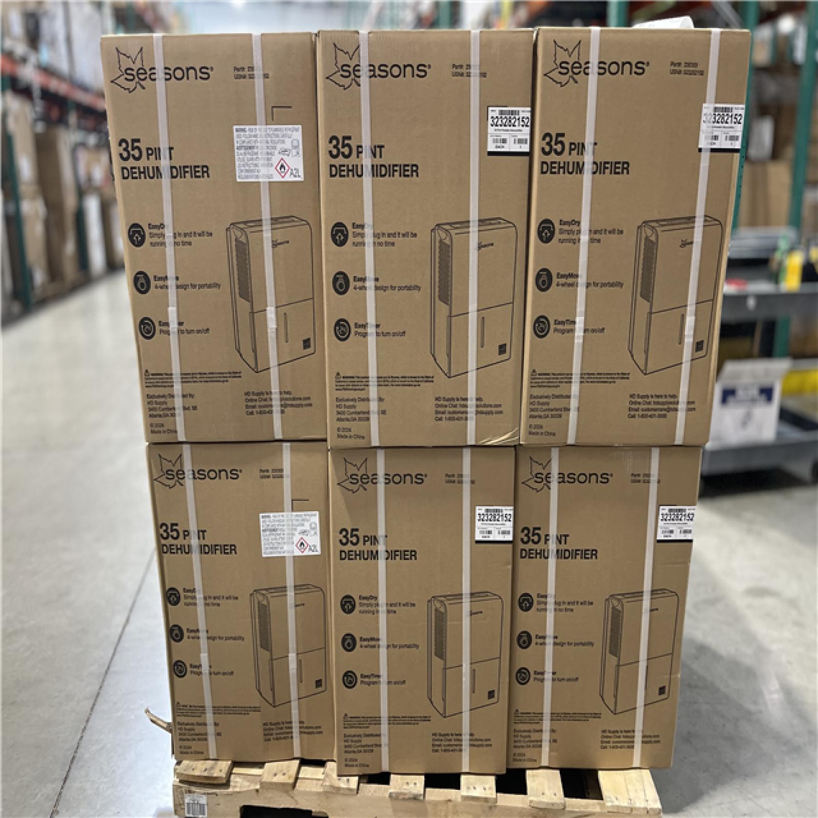 DALLAS LOCATION - SEASONS 35 PINT DEHUMIDIFIER PALLET-(18 UNITS)